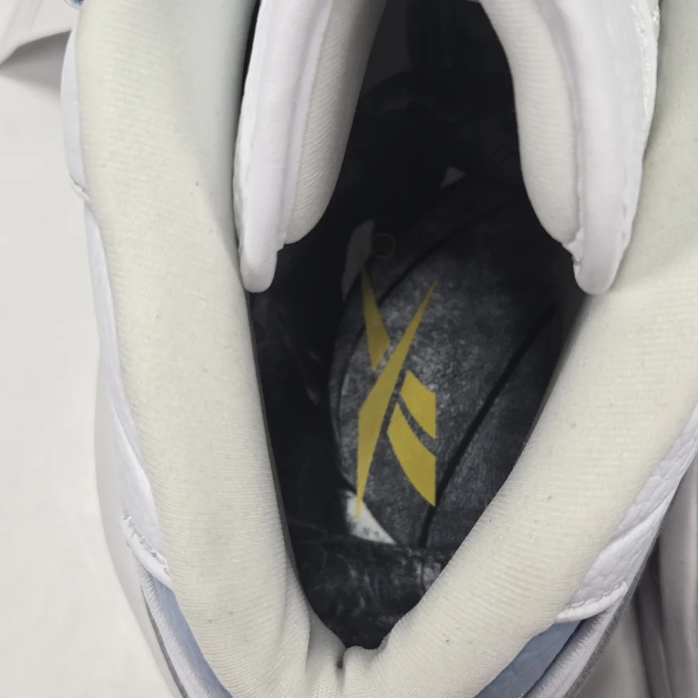 Reebok Question Mid Allen Iverson Men's White  Blue Basketball Sneakers Size 9.5 - Picture 11 of 15